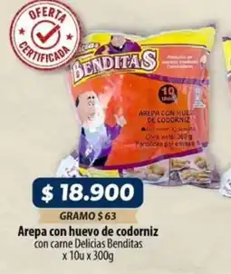El Cámbulo Arepa con huevo de codorniz con carne delicias benditas oferta