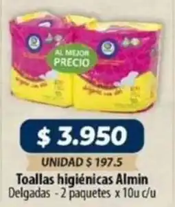 El Cámbulo Almin toallas higiénicas oferta