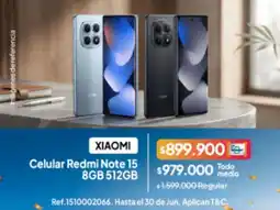 Jumbo Xiaomi - celular redmi note 15 8gb 512gb oferta