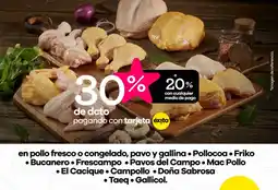 Éxito En pollo fresco o congelado, pavo y gallina oferta