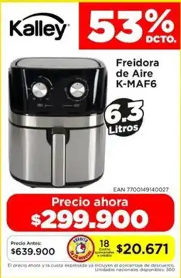 Alkomprar Kalley freidora de aire K-MAF6 oferta