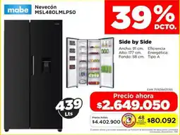 Alkomprar Mabe nevecón side by side oferta