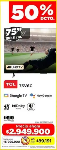 Alkomprar Tcl smart tv 75" oferta
