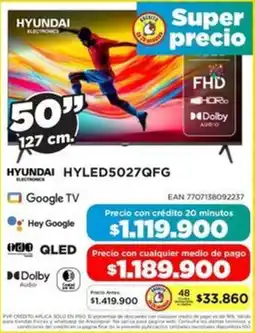 Alkomprar Hyundai smart tv 50" oferta