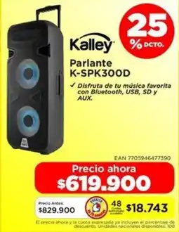 Alkomprar Kalley parlante K-SPK300D oferta