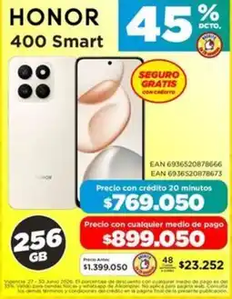 Alkomprar Honor 400 smart oferta