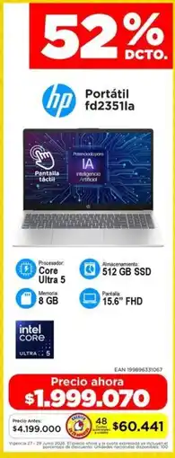 Alkomprar Hp portátil fd2351la oferta