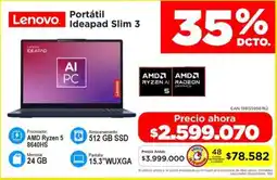 Alkomprar Lenovo portátil ideapad slim 3 oferta