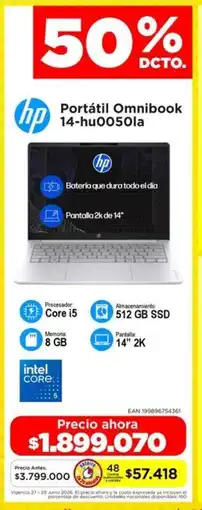 Alkomprar Hp portátil omnibook 14-hu0050la oferta