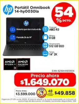 Alkomprar Hp portátil omnibook 14-hy0030la oferta