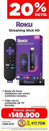 Alkomprar Roku streaming stick hd oferta