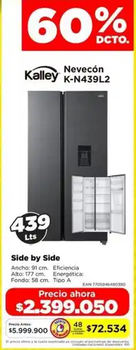 Alkomprar Kalley nevecón K-N439L2 oferta