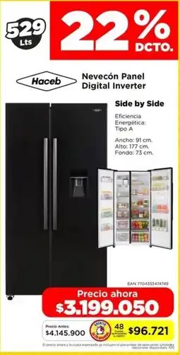 Alkomprar Haceb nevecón panel digital inverter side by side oferta