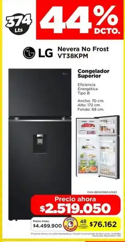 Alkomprar Lg nevera no frost VT38KPM oferta