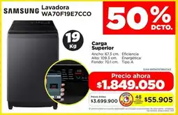 Alkomprar Samsung lavadora WA70F19E7CCO oferta