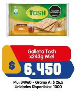 Surtifamiliar Tosh galleta miel oferta