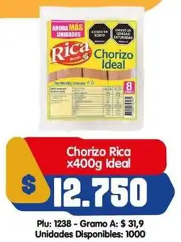 Surtifamiliar Rica chorizo ideal oferta