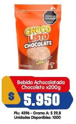 Surtifamiliar Chocolisto bebida achocolatada oferta