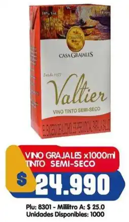 Surtifamiliar Vino grajales tinto semi-seco oferta