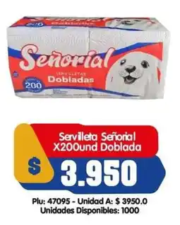 Surtifamiliar Señorial servilleta doblada oferta