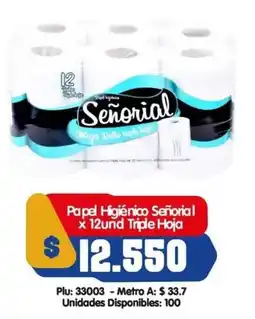 Surtifamiliar Señorial papel higiénico triple hoja oferta