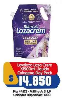 Surtifamiliar Blancox lavaloza loza crem líquido colageno doy pack oferta
