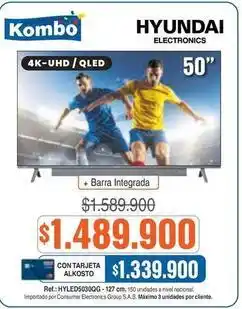 Alkosto Hyundai - 4k-uhd / qled tv 50 oferta