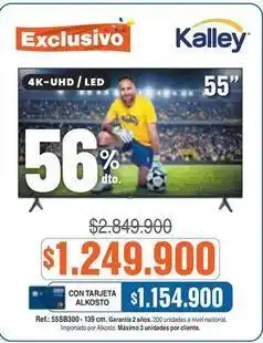 Alkosto Kalley - 4k-uhd / led 55 oferta