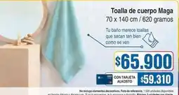 Alkosto Alkosto - toalla de cuerpo oferta
