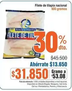 Alkosto Ancla & viento - filete de tilapia nacional oferta
