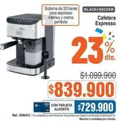 Alkosto Black & decker - cafetera expresso oferta