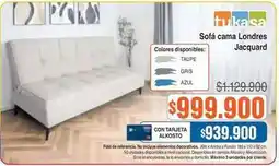 Alkosto Tukasa - sofá cama londres jacquard oferta