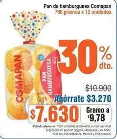 Alkosto Comapan - pan de hamburguesa oferta
