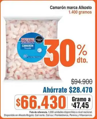 Alkosto Alkosto - camarón oferta