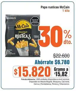 Alkosto Mccain - papa rústicas oferta