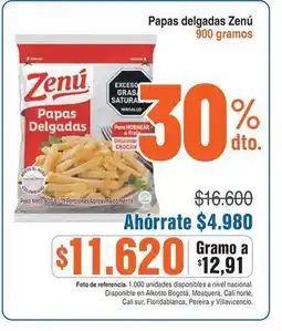 Alkosto Zenú - papas delgadas oferta