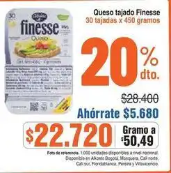Alkosto Finesse - queso tajado oferta