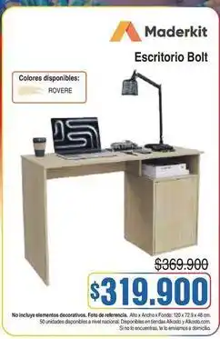 Alkosto Maderkit - escritorio bolt oferta