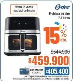 Alkosto Oster - freidora de aire 7.5 litros oferta