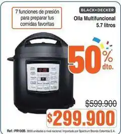 Alkosto Black & decker - olla multifuncional 5.7 litros oferta