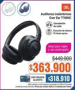 Alkosto Alkosto - audífonos inalámbricos over ear t780nc oferta