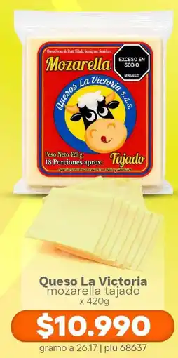 La Gran Colombia La victoria queso mozarella tajado oferta