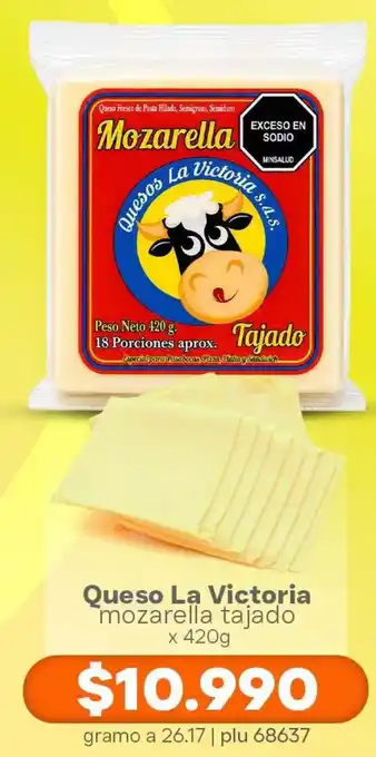 La victoria queso mozarella tajado