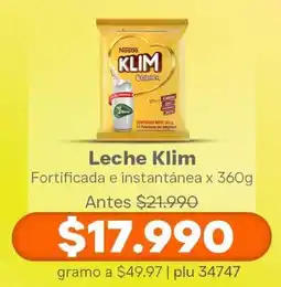 La Gran Colombia Nestlé klim leche fortificada e instantánea oferta