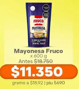 La Gran Colombia Fruco mayonesa oferta