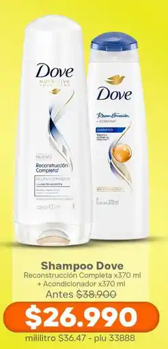 La Gran Colombia Dove shampoo reconstrucción completa oferta