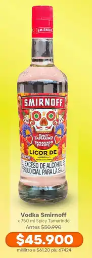 La Gran Colombia Smirnoff vodka spicy tamarindo oferta