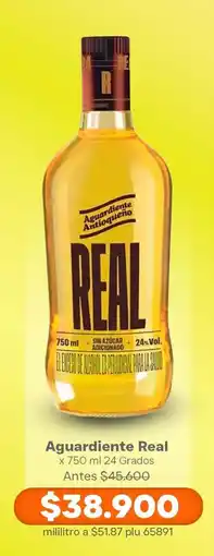 La Gran Colombia Real aguardiente oferta