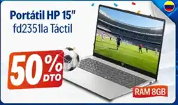 Alkosto Hp portátil 15" fd2351la táctil oferta