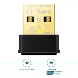 Falabella Adaptador USB Archer T3u Nano Wi-fi 5 Ac1300 Doble Banda oferta